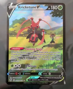 Kricketune V TG12/TG30 Silver Tempest Trainer Gallery - Pokemon Card - NM - Image 1