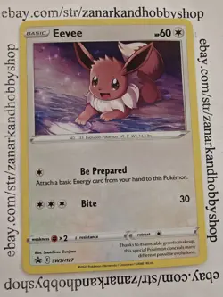 Pokemon Eevee SWSH127 Black Star Promo LP - Image 1