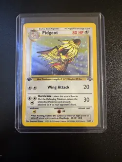 Pokemon TCG Pidgeot Jungle Holo Card 8/64 Unlimited Rare 1st Edition - Image 1