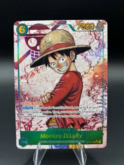 Namco Monkey.D.Luffy Character Card OP13-118 Secret Rare Alt Art Foil - Image 1