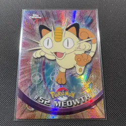 2000 Topps Chrome Pokemon Series 1 #52 Meowth Spectra Card Perfect Corners - Image 1