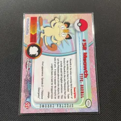 2000 Topps Chrome Pokemon Series 1 #52 Meowth Spectra Card Perfect Corners - Image 2
