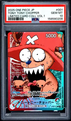 2025 ONE PIECE JAPANESE LIMITED CARD COLLECTION VOL.1 TONY TONY CHOPPER PSA 10 - Image 1