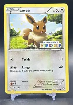 Pokemon Card TCG Eevee 63/98 Build a Bear Workshop Promo 2015 Rare - Image 1