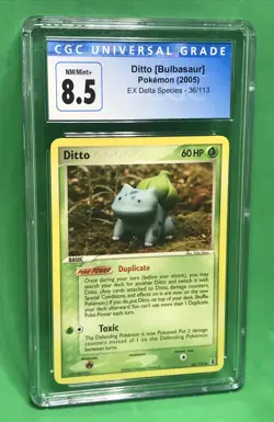 CGC 8.5 NM/MINT+ Ditto [Bulbasaur] 2005 EX Delta Species 36/113 Pokemon VTG TCG - Image 1