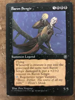 MTG 1x Baron Sengir EX Homelands Magic - Image 1