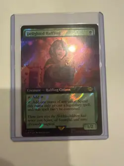 Delighted Halfling (Extended Art) (Surge Foil) - Universes Beyond: The Lord of t - Image 1