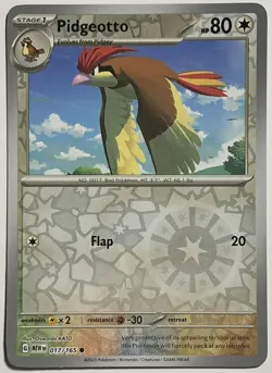 Pidgeotto 017/165 151 Common Reverse Holo Pokemon TCG - Image 1