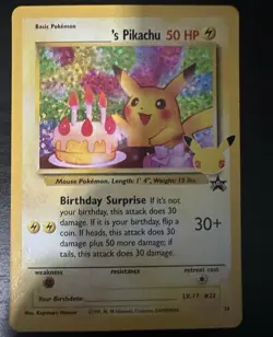 Pokemon TCG ____'s Pikachu 24/53 Wotc Promo Holo English 50 HP Basic - Image 1
