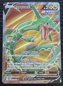 Rayquaza V Full Art 193/203 Evolving Skies Ultra Rare Pokemon TCG NM - Mint - Image 1