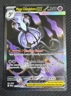Mega Chandelure ex Pitch Black SIR 115/084 NM English Pokemon TCG - Image 1