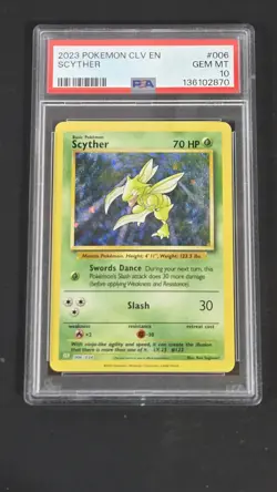 PSA 10 Scyther 006/034 CLV Pokemon Classic Collection 2023 - Image 1