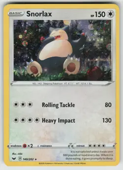 Snorlax (Cosmos Holo) 140/202 Holo Promo Blister Exclusives Pokemon LP - Image 1