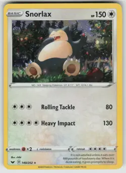 Snorlax (Cosmos Holo) 140/202 Holo Promo Blister Exclusives Pokemon LP - Image 1