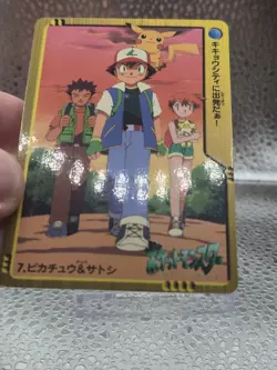 Ash & Pikachu #7 Anime Collection Bandai Pokemon Card Japanese Nintendo 2000 - Image 4