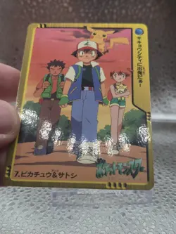 Ash & Pikachu #7 Anime Collection Bandai Pokemon Card Japanese Nintendo 2000 - Image 5