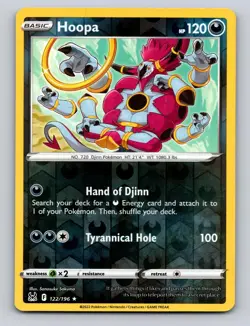 Hoopa 122/196 Rare Lost Origin Pokemon Reverse Holo LP - Image 1