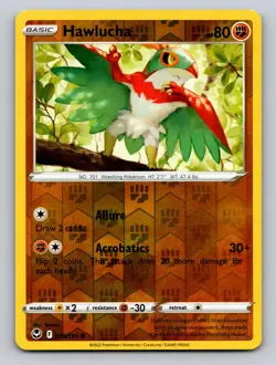 Hawlucha 098/195 Common Silver Tempest Pokemon Reverse Holo NM - Image 1