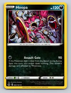 Hoopa 083/159 Holo Rare Crown Zenith Pokemon Holo NM - Image 1