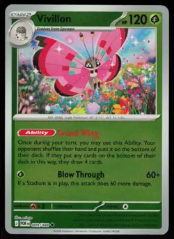 Vivillon 009/088 Uncommon Perfect Order Pokemon Reverse Holo Near Mint - Image 1