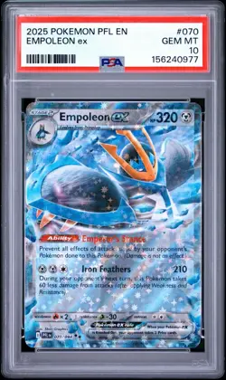 2025 Pokemon Phantasmal Flames Empoleon Ex #070 PSA 10 - Image 1