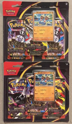 Pokemon Mega Evolution Pitch Black - 3 Pack Blister + Binacle - New - Lot of 2 - Image 1