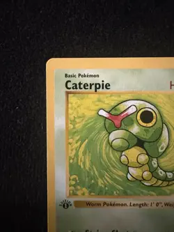 1999 Pokemon Base Set Caterpie 45/102 1st Edition Shadowless LP - Image 2