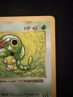 1999 Pokemon Base Set Caterpie 45/102 1st Edition Shadowless LP - Image 3