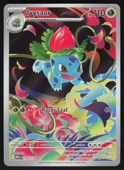 Pokemon Ivysaur Illustration Rare 134/132 ME01: Mega Evolution Holofoil NM - Image 1