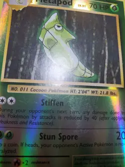Pokemon Reverse Holo Metapod 4/108 MP XY Evolutions - Image 3