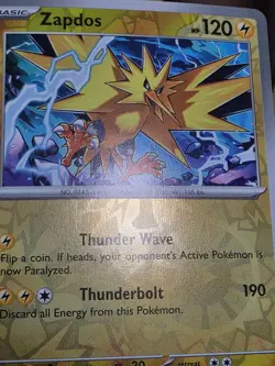 LP Pokemon Zapdos 065/167 Sv06: Twilight Masquerade Reverse Holo - Image 5