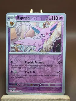LP Pokemon Espeon Rare SV: Prismatic Evolutions 033/131 Reverse holo - Image 1