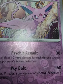 LP Pokemon Espeon Rare SV: Prismatic Evolutions 033/131 Reverse holo - Image 5