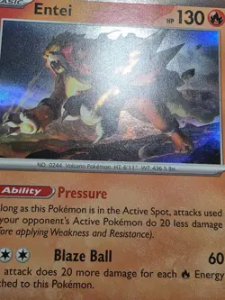 Entei 030/197 Rare Obsidian Flames Pokemon Holo LP - Image 5