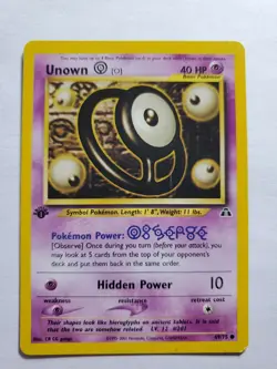Pokemon Unown O 69/75 Neo Discovery 1st Edition HP - Image 1