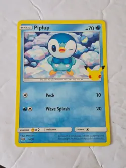 Piplup 020/025 Promo McDonald's 25th Anniversary Promos Pokemon Near Mint - Image 1