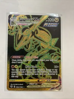 Pokemon TCG Rayquaza VMAX Secret Rare Holo TG29/TG30 Silver Tempest HP 320 - Image 1