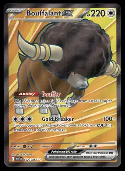 POKEMON BOUFFALANT EX WHITE FLARE 162/086 HOLO ULTRA RARE NM/M - Image 1