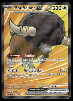 POKEMON BOUFFALANT EX WHITE FLARE 162/086 HOLO ULTRA RARE NM/M - Image 1