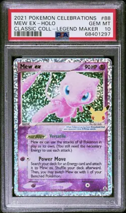 Pokemon Celebrations Classic Collection Mew ex 88/92 Holo PSA 10 - Image 1