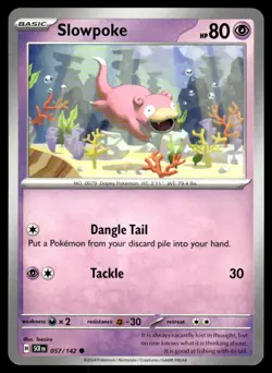 Slowpoke 057/142 SV07: Stellar Crown Pokemon Near Mint - Image 1