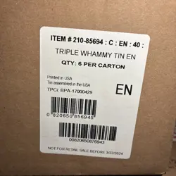 Factory Sealed box/Case Triple Whammy Tin Pokemon TCG 6 Sealed Tins - Image 4