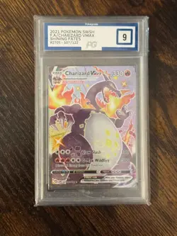 Pokemon TCG Charizard VMAX Shining Fates SV107/SV122 PG 9 - Image 1