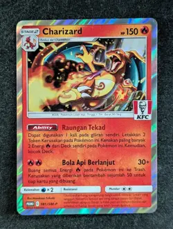 2021 Pokemon CHARIZARD 181/SM-P KFC Chaki Kids Meal Promo | Indonesian (G) - Image 1