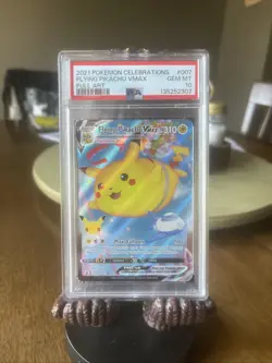 2021 POKEMON CELEBRATIONS FULL ART/FLYING PIKACHU VMAX #007 PSA 10 GEM MINT 💎 - Image 1