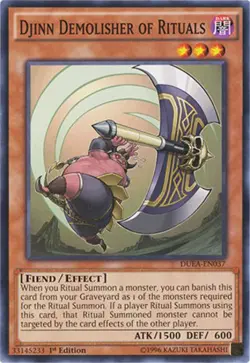 Djinn Demolisher of Rituals - DUEA-EN037 - Common - 1st Edition NM Yugioh Duelis - Image 1
