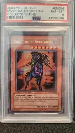Yu-Gi-Oh! TCG Swift Gaia the Fierce Knight 2004 Collector's Tins CT1-EN004 PSA 8 - Image 1