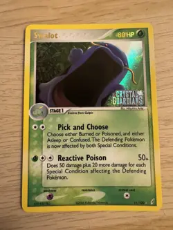 Pokemon TCG: Swalot 11/100 EX Crystal Guardians Reverse Holo Rare Stamped - Image 1
