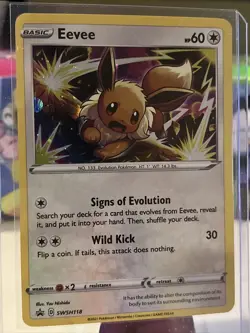 Pokemon TCG Eevee Sword & Shield SWSH118 Holo Promo Promo LP/NM - Image 1