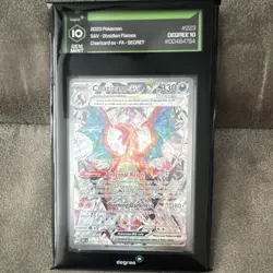 Pokemon TCG Charizard ex Secret Rare SV03 Obsidian Flames 223/197 Holo Degree 10 - Image 1